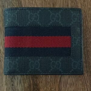 Black and Red Stripe Wallet